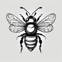 simple cute bee tattoo  vector tattoo design