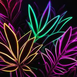 Neon Background Wallpaper - neon plant wallpaper  