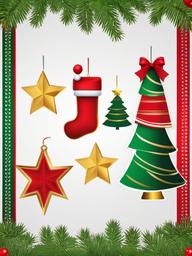 Christmas Border clipart - holiday-themed border with stars  