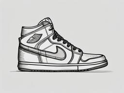 drawing of a pair of sneakers  minimal rough sketch scribbles,doodles,black and white