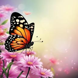 Butterfly Background Wallpaper - flower background with butterfly  