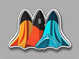 Scuba Diving Fins Sticker - Underwater propulsion, ,vector color sticker art,minimal