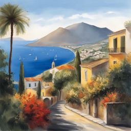 lipari's volcanic beauty - sketch the volcanic landscapes of lipari island, with craters, hot springs, and dramatic rock formations. 