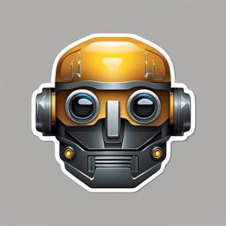 Robot Face Emoji Sticker - Futuristic charm, , sticker vector art, minimalist design