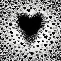 Heart Background Wallpaper - black with hearts background  