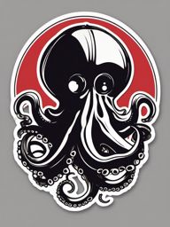 Opera Octopus sticker- Eight-Armed Arias, , sticker vector art, minimalist design