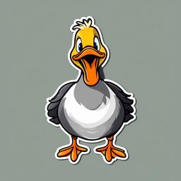 Goose cartoon - honking bird with a bold personality  cartoon sticker style