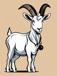 Goat clipart - goat with a bell  clipart