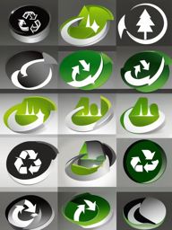 Recycle arrows icon - Recycle arrows icon for environmental awareness,  color clipart, vector art