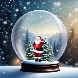 Snow Background Wallpaper - santa snow globe background  