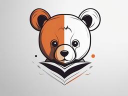 minimalist teddy bear tattoo  simple vector color tattoo