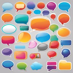 Chat bubble clipart - Chat bubble for messaging and conversations,  color clipart, vector art