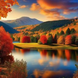 Fall Foliage Wallpaper Beauty of Autumn Leaves and Scenic Landscapes wallpaper splash art, vibrant colors, intricate patterns