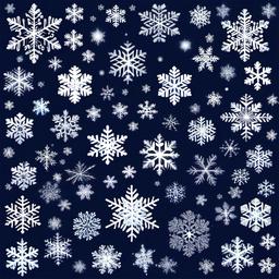 Snow clipart - snowflakes falling gently from the sky  