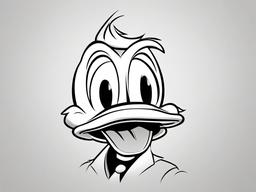 sketch of donald duck  minimal rough sketch scribbles,doodles,black and white