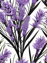 Floral Lavender - Fragrant purple spikes with calming vibes.  outling,coloring pages,black and white