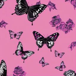 Butterfly Background Wallpaper - butterfly aesthetic wallpaper pink  