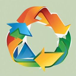 Recycle arrows icon - Recycle arrows for environmental awareness,  color clipart, vector art