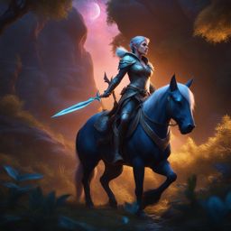 elf ranger,fiora silvermoon,tracking a legendary beast,a moonlit wilderness detailed matte painting, deep color, fantastical, intricate detail, splash screen, complementary colors, fantasy concept art, 8k resolution trending on artstation unreal engine 5