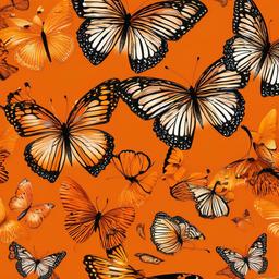 Orange Background Wallpaper - orange butterfly background  