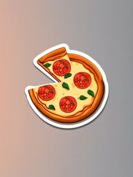 Pizza Emoji Sticker - Delicious treat, , sticker vector art, minimalist design