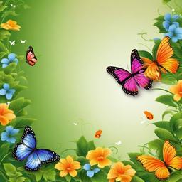 Butterfly Background Wallpaper - butterfly border background  
