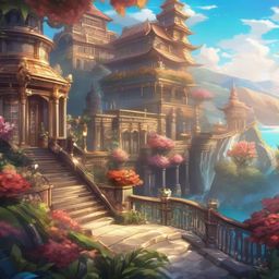 Gacha Background - Gacha Studio Adventure  wallpaper style, intricate details, patterns, splash art, light colors