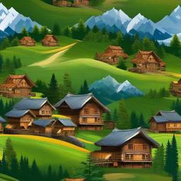 Mountain Background Wallpaper - mountain village background  