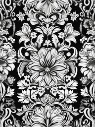 Floral Borders - Decorative edges adorned with flower motifs.  outling,coloring pages,black and white