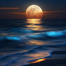 Ocean Background Wallpaper - moon and ocean background  