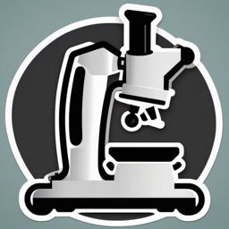 Microscope Emoji Sticker - Scientific discovery, , sticker vector art, minimalist design