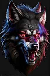 werewolf clipart - lycaon, a menacing and primal werewolf. 