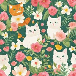 Cat Background Wallpaper - spring cat wallpaper  