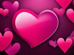 Heart Background Pink-Pink with layered, overlapping hearts in light and dark tones  background wallpaper