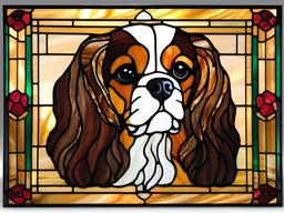 Stained Glass Cavalier King Charles Spaniel - Cavalier with soft fur  