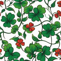 clover vine tattoo  simple vector color tattoo