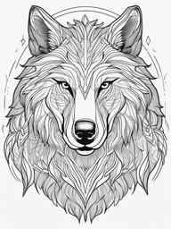 Werewolf Coloring Pages - Shape-Shifting Human-Wolf Creature  minimal black outline printable sheet, coloring page