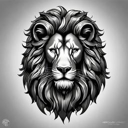 Hercules Lion Head Tattoo - Celebrate Hercules' triumph over the Nemean lion with a tattoo featuring the fierce and iconic lion head.  