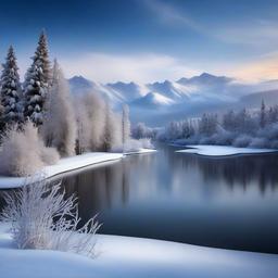 Winter background wallpaper - winter scene photo backdrop  