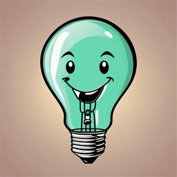 Light Bulb clipart - cartoon light bulb with a smile  