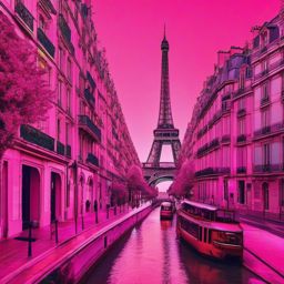 Pink Aesthetic Wallpaper - Aesthetic Art in Paris wallpaper splash art, vibrant colors, intricate patterns