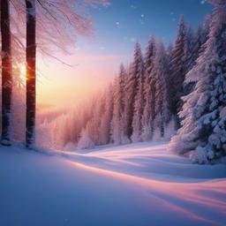 Winter background wallpaper - aesthetic snowy background  