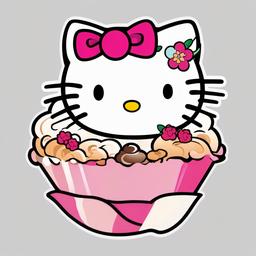 Hello Kitty clipart - Hello Kitty with ice cream  clipart