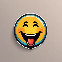 Humor Me sticker- Laughing Emoji Fun, , sticker vector art, minimalist design