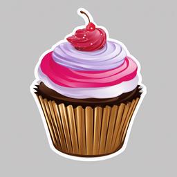 Cupcake clipart - cupcake in a decorative wrapper  