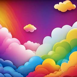 Rainbow Background Wallpaper - rainbow background with clouds  