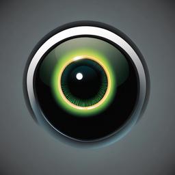 Eyeball clipart - spooky glowing eyeball in the dark  color,minimalist,vector clipart