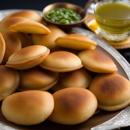 qatayef, middle eastern stuffed pancakes, relished at a ramadan feast in cairo. 