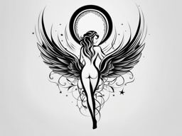 virgo tattoo, representing the practical and analytical nature of the virgo zodiac sign. 