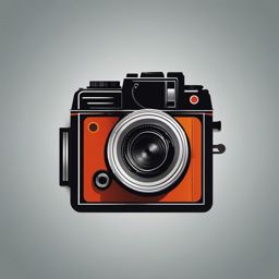 Film Camera Icon - Film camera icon for vintage photography,  color vector clipart, minimal style